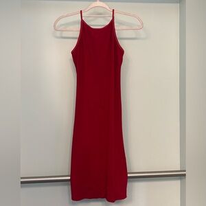 Red Sleeveless Bodycon Dress